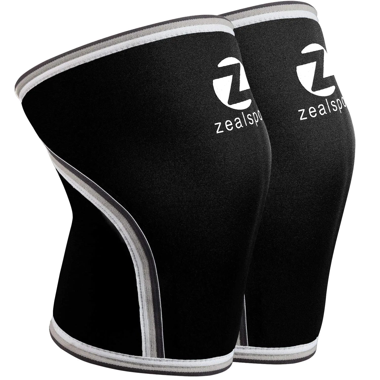 ZEALSPOT Knee Sleeves(1 Pair) Compression & Support for Weightlifting WOD Squats Gym Powerlifting & Crossfit-7mm Neoprene Knee Brace-Both Women & MenBlackXL