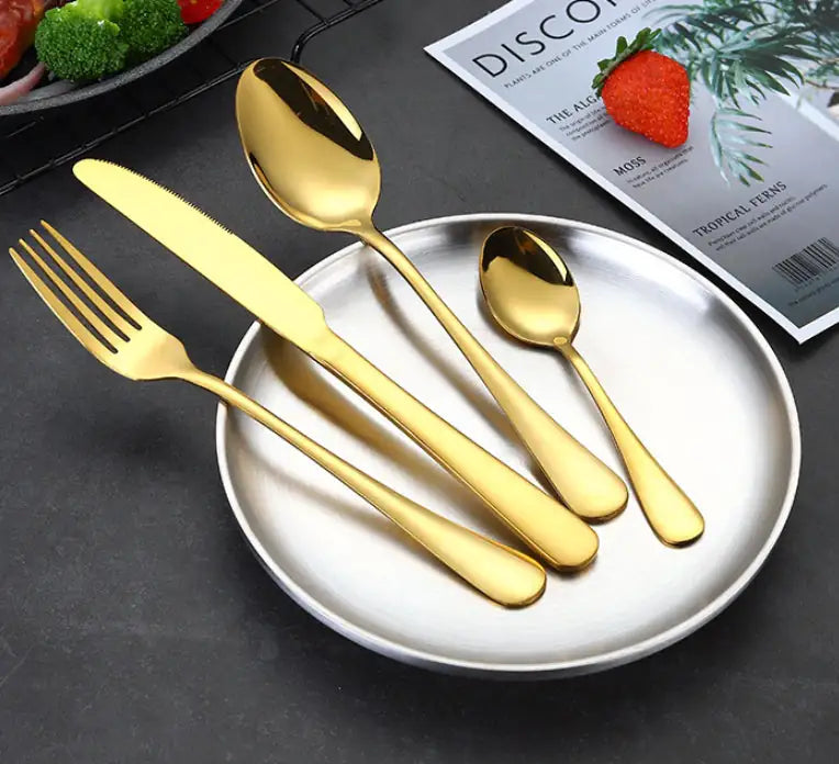 Luxury 24-Piece Stainless Tableware Set