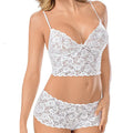 Lace Lingerie Set with Transparent Bra and Shorts