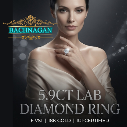 Lab Diamond Ring 5.09ct - F/VS1 | 18K White Gold | IGI Certified | LG626495223