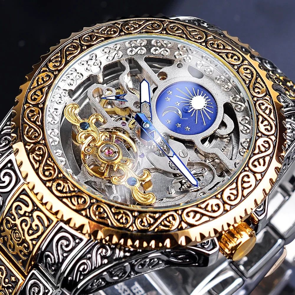 Forsining Men's Fashion Hollow Vintage Mechanical Watch