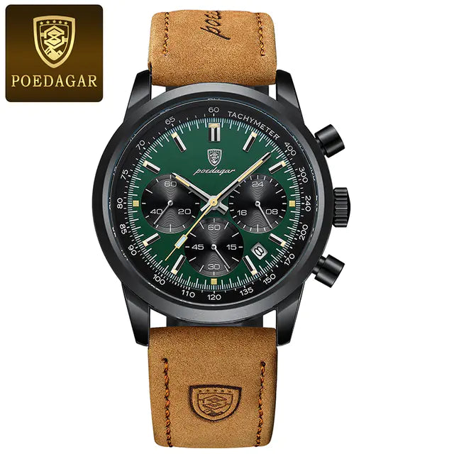 POEDAGAR Men’s Luxury Waterproof Chronograph Watch