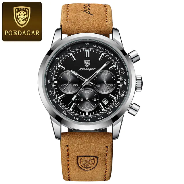 POEDAGAR Men’s Luxury Waterproof Chronograph Watch
