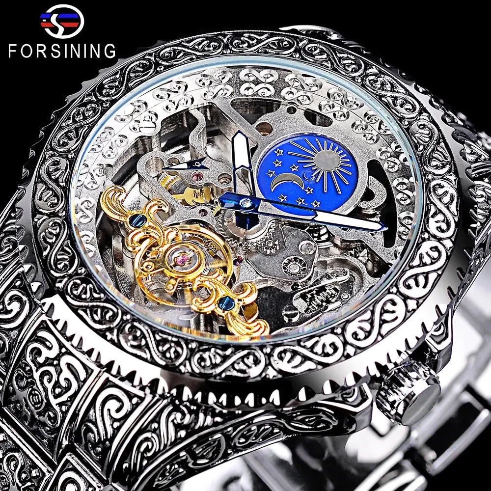 Forsining Men's Fashion Hollow Vintage Mechanical Watch