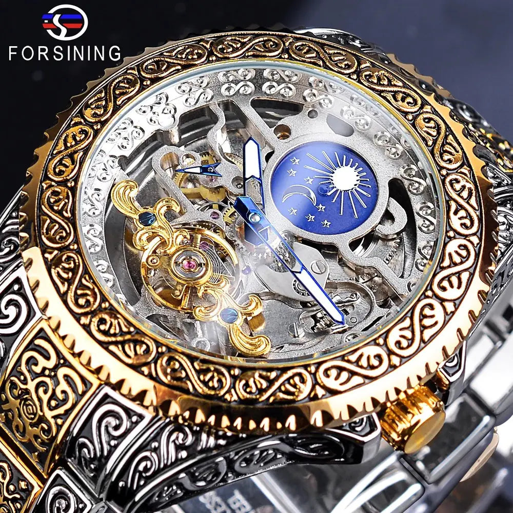 Forsining Men's Fashion Hollow Vintage Mechanical Watch