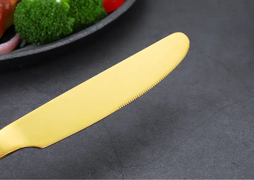 Luxury 24-Piece Stainless Tableware Set